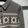 Suéteres para hombres Contraste retro Estampado étnico Suéter de punto Color empalmado Herren Jersey Punto Inglaterra Estilo Bolsillo Hombres Noel Kazak Moda