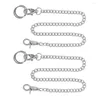 Montres de poche 2 pièces chaîne à maillons cubains collier pantalons chaînes jean ceinture hommes ton argent pour hommes