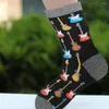 Men's Socks Dad Gift Breathable Men Sock Fashionable Christmas Soft Horror Elasticity Long Tube Casual Halloween Fun One Size Lightweight