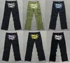 Pantaloni da uomo High Street Hip Hop Style Lettera stampata Multi Pocket Hem Casual Muti Two Cargo Men Streetwear Workwear Pantaloni sportivi