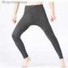 Biancheria intima termica da uomo Inverno Uomo Biancheria intima termica Bot Leggings Pantaloni termici Pantaloni caldi di lana addensata Pantaloni lunghi da uomo Calzamaglia elastica 2023L231011