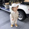 Rompers Baby Jumpsuits Brak torby Spring i jesień japońska wersja koreańska dziewczyny Romper Childrens Ubrania Denim 231010