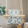 Swings Jumpers Bouncers Baby Wood Swing Chair Canvas Hanging Children Rocker Toy Safety Utanför Swing Stol Small Basket Recreation Toys 231010