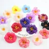 Decorative Flowers 6cm Artificial Silk Daisy Cherry Flower Head For Scrapbooking Wreath Gifts Candy Box Wedding Home Decor Accessories