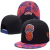 26 styles New York Basketball Knicks Snapback Caps pour hommes femmes baseball casquette de football plat réglable casquette sport chapeau mélange order333F