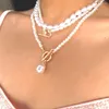 Pendentif Colliers Multicouche Vintage Perle Coeur OT Boucle Collier Ras Du Cou Pour Femmes De Mariage Perle De Mariée Chaîne Cou Accessoires Bijoux
