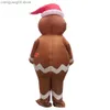 Theme Costume Christmas Gingerbread Man table Come For Adult Cute Fancy Christmas Mascot Performance Clothing Suits For Men Women T231011