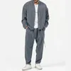 Chándales para hombres Moda Cardigan Chaquetas Pantalones Sportwear Conjuntos Hombres Sólido Jogger Sport Traje Casual Chándal Masculino Trajes de sudor 5 colores S3XL 231011