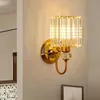 Tuindecoratie Lichte luxe kristallen wandlamp Retro vintage nachtkastje woonkamer kunstdecoratie huisverlichting decor LED 231011