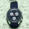 Hot Bioceramic Moonswatch Quarz Chronograph Mens Watch Mission to Mercury Nylon Luxury Watch James Montre de Luxe Limited Edition Mast310l