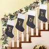 Lettere di decorazioni natalizie su Stocking Letter Snowflake Stockings Durevole