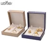 Jewelry Boxes High Quality Leather Ring Box Gift Pair Earrings Necklace Bracelet Jewlery Organizer Container 2023 231011