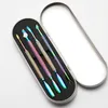 Rainbow Nail Manicure Tools Rostfritt stål Död hud Remover Nail File Manicure Cutter Spoon Cuticle Pusher Clipper Art Tool ZZ