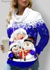 Womens Hoodies Sweatshirts Red Christmas Snowman Sweatshirt For Women 2022 Winter Long Sleeve Cute Fashion Hoodie Casual Loose Pullovers Santa Claus HoodieL23101