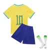 مجموعات الملابس 7# 10# أطفال كرة القدم لكرة القدم jerseytrains زيت القمصان للشباب الفتيات والسرات القصيرة مجموعة من 3 رونالدو mbappe 231010