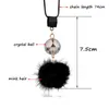 Pendant Necklaces SINLEERY Multicolor Green Red Blue Mink Hair Ball Long Necklace For Women Fashion Jewelry