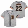 Throwback SF Giants 9 Matt Williams 22 Will Clark 24 Willie Mays 25 Barry Bonds 44 Willie McCovey Black White Orange Size S-4XL