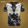 Hip Plein Philipps Ts219O pp OSO Calidad CAMISETA Clásico para hombre Diseñador Streetwear Camisetas Marca Ropa alta Rhinestone Hop Skull Hombres Camisetas 92QK