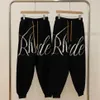 Calças de malha masculinas e femininas 1 top com cordão preto calça de moletom streetwear 297o