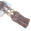 Tringles à rideaux, 1 paire d'embrasses en corde, pompon suspendu pour accessoires, boule de perles perlées, 231010