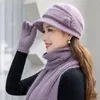 Visors Beautiful Hat Scarf Gloves Light Weight Trendy Thick Mother Beanie Cap Mittens Winter Comfortable