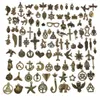 Charms 50st Mix Tibetan Alloy Steampunk för smycken som tillverkar DIY Tillbehör Tillförsel Armband Key Chain Halsband Pendant Partihandel