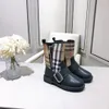 Baby meisje snowboots schoenen plaid designer kind mode winter warme schoen sneakers echt leer vamp meisjes bont sneeuwlaars