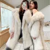 Womens Fur Faux Winter Fur Imitation Coat Womens Long Warm Raccoon Stor storlek Leisure Windbreaker 231010