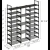 Förvaringshållare rack wowlive 9 nivåer stora sko rack lagringsarrangör för garderob 50-55 par sko torn enhet hyllan hållbara metallrör med 231007