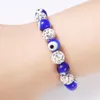 Mélange de couleurs mignonnes, globe oculaire, perles en strass blanc, Bracelets extensibles, brins de perles, DIY, 271B