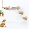 Cat Furniture Scratchers Solid Wood Cat Scratching Climbing Post Ladder and Wall-mounted Cat Hammock Bed Board Cat Shelves Perche Pet Furniture Cat Toys 231011