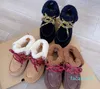 Designer slippers Cabin Cuff Trainer platform lace up boots snow women ankle booties sheepskin winter