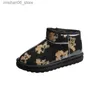 Laarzen Ronde Neus Schoenen Laarzen Dames Nieuwe 2022 Luxe Designer Winterschoenen Australië Platte Hak Mode Herfst Sneeuw Dames Leer Lol Q231012