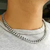 Kedjor bitar rostfritt stål kubansk länk halsband för män kvinnor plågar tung trottoarkedja choker 16 18 20 22 24 tumschains1834