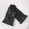 Luxury Men Leather Gloves Designer Cashmere Fashion Glove High Grade Buckskin Gloves Fashion Classic Hardware Mens Outdoor Drive Gloves