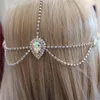 Klipsy do włosów ręcznie robione na czole kryształowy łańcuch na głowę biżuteria dla kobiet bohomian norcestone norceston akcesoria