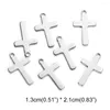 Charms 20st/Lot Cross Pendant Rostfritt stål Fit religiös handgjorda halsband DIY -smycken