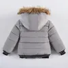 Down Coat 26 Years Autumn Winter Boys Jacket Warm Fur Collar Fashion Baby Girls Hooded Zipper Outerwear Birthday Gift Kids Clothes 231010