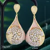 Dangle Earrings Soramoore Natural Emerald Drop Authentic Wedding Party 2023 Original Top Shiny Jewelry High Quality