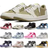 men basketball shoes 1s high low 1 Neutral Olive University Blue Black White Fierce Pink womens mens trainers sports sneakers Tennis shoes size 5.5-13