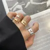 Anelli di coppia di farfalle alla moda per donna uomo unisex estetico oro argento colore metallo vuoto anello aperto gioielli regalo di anniversario Clu211m