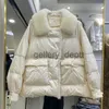 Women's Down Parkas Lagabogy 2023 nouveau hiver femmes réel fourrure de renard 90% blanc canard doudoune courte manteau femme Vintage vison fourrure Patchwork Parka J2301011