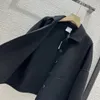 Milan Runway Jackets 2023 Nowa jesień Wintern Lapel Neck Long Rleeve Marka tego samego stylu płaszcze dla kobiet projektantów TNQD