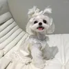 Vêtements d'été pour chiens, robes en soie, bretelles en dentelle, pyjama doux, coupe pour animaux de compagnie, Teddy Bichon Yorkshire Chihuahua