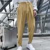 Mannen Broek 2023 Mode Mannen Effen Kleur Lace Up Geplooide Joggers Casual Broek Losse Streetwear Vrije Tijd Lange S-5XL INCERUN