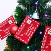 Decorazioni natalizie Lettera di Babbo Natale Lettere in feltro rosso Buste ricamate Sacchetti regalo per caramelle per bambini Ornamento per albero di Natale Decorazioni per feste 231011