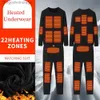 Herren-Thermounterwäsche, Winter-Thermo-Heizjacke, Herren-Weste, beheizte Unterwäsche, Herren-Skianzug, USB-elektrische Heizkleidung, Fleece-Thermo-Langunterhose, L231011