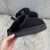 Classic Mini Australia Tazz Slippers Tasman Slipper Platformlaars Fuzzy Mule Winterbontlaarzen voor dames Warme dikke bodem Sneeuwlaarzen Kastanjezwart Maat 35-44 22222