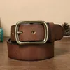 Other Fashion Accessories 3.8CM Top Cow High Quality Genuine Leather Men's Fashion Copper Buckle Luxury Brand Jeans Belts for Men Business Male Belt 231011