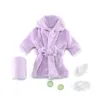 Towels Robes born Bathrobe Outfits with Bath Towel Cucumber Slices Baby Pography Props Outfit Robe Baby Posing Costume Gifts 231006